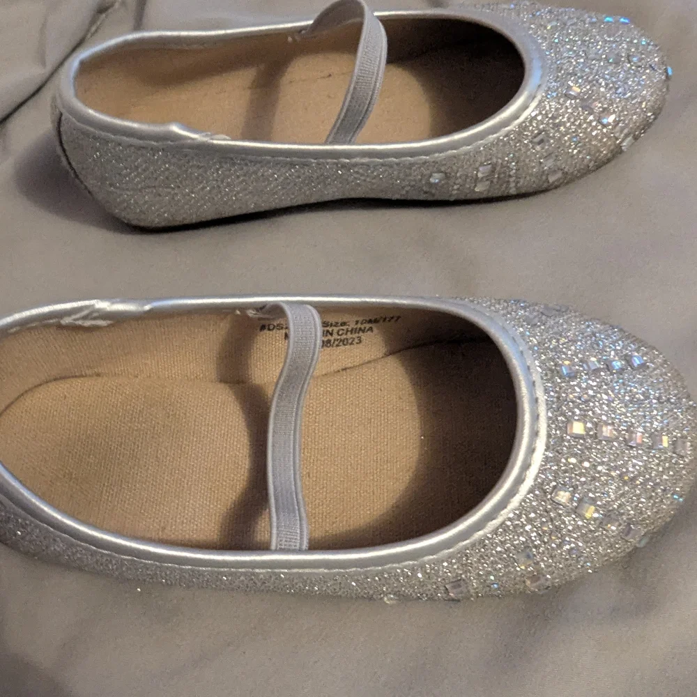 Sparkling Silver Kids Dress Shoes